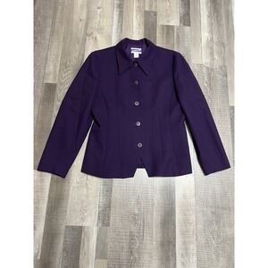 Pendleton Jacket 100% Virgin Wool Button Up Blazer‎ Classic Purple Size 10